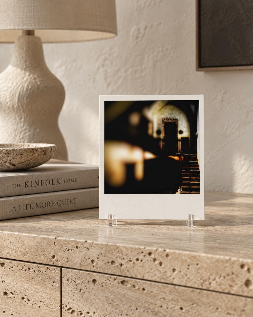 Instant #1 compact 18x20 cm hand-colored Polaroid by Gareth Lloyd in collector interior