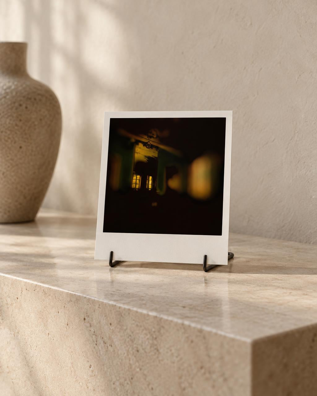 Instant #11 compact 18x20 cm hand-colored Polaroid by Gareth Lloyd in collector interior
