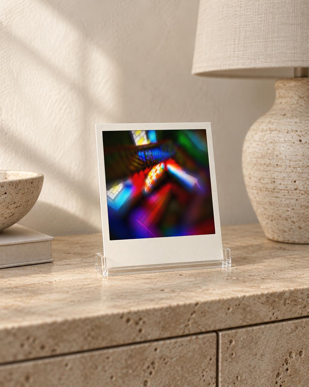 Instant #9 compact 18x20 cm hand-colored Polaroid by Gareth Lloyd in collector interior