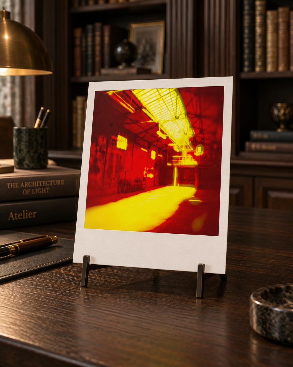 Instant #15 compact 18x20 cm hand-colored Polaroid by Gareth Lloyd in collector interior