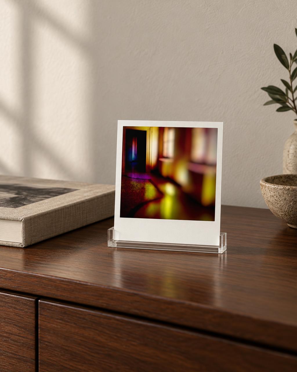 Instant #20 compact 18x20 cm hand-colored Polaroid by Gareth Lloyd in collector interior