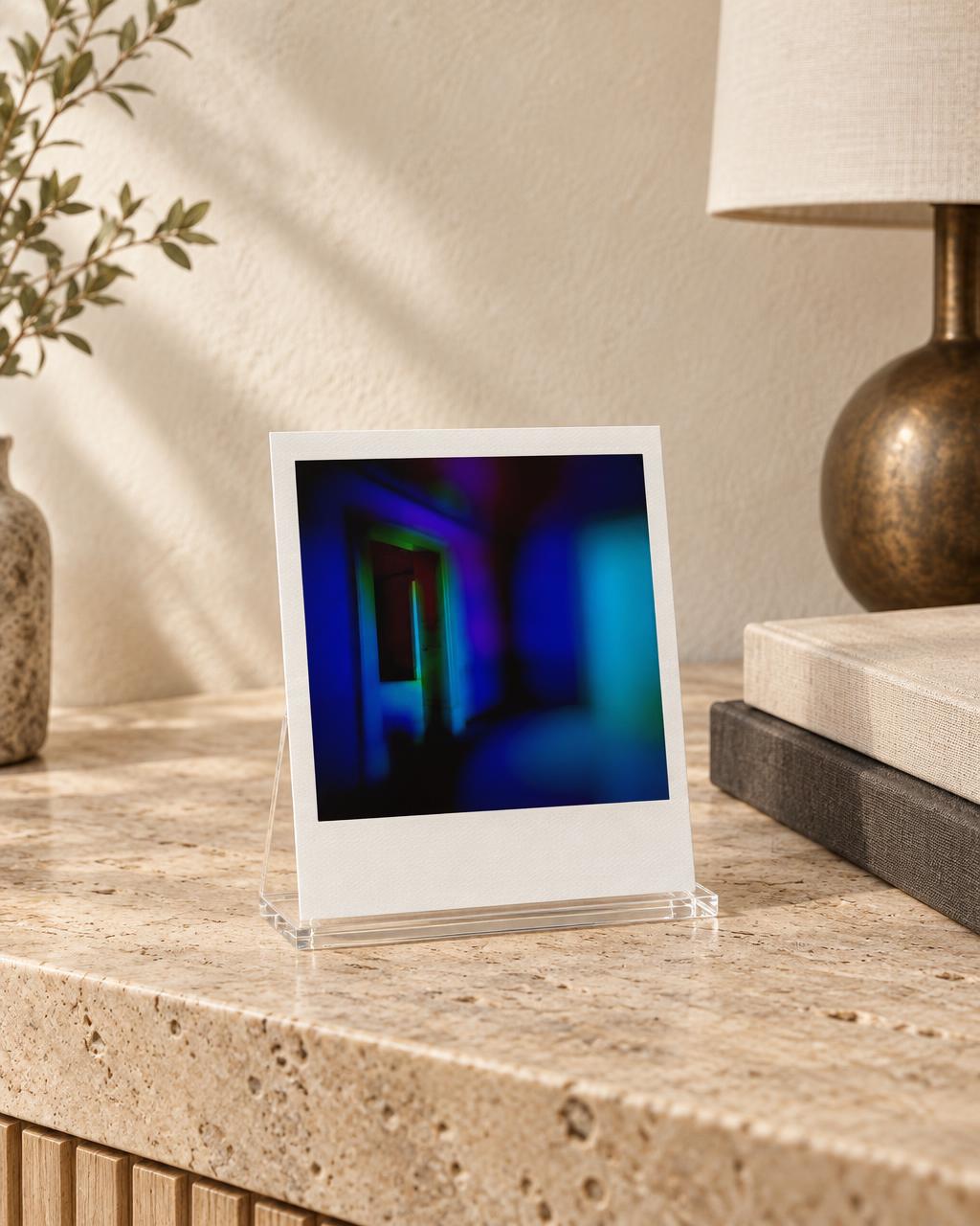 Instant #17 compact 18x20 cm hand-colored Polaroid by Gareth Lloyd in collector interior