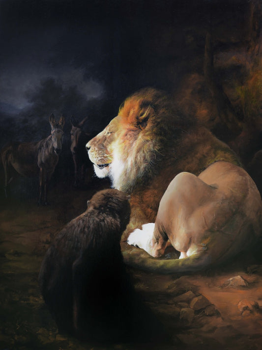 Le Lion, le Singe et les Deux Anes