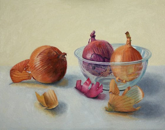 Onions and Glass Bowl