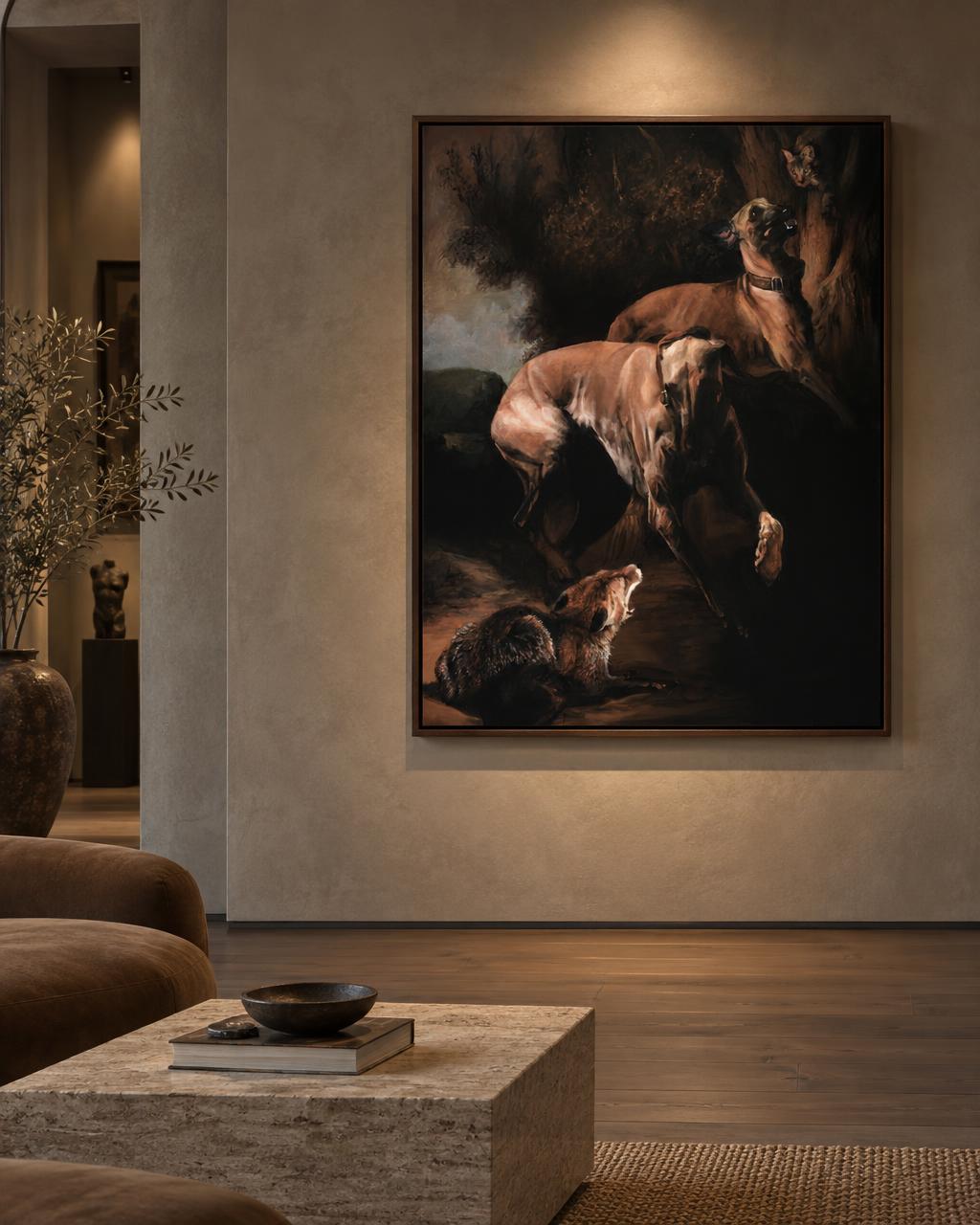 Hervé Bonsard - LE CHAT ET LE RENARD (2021) in-room collector visual