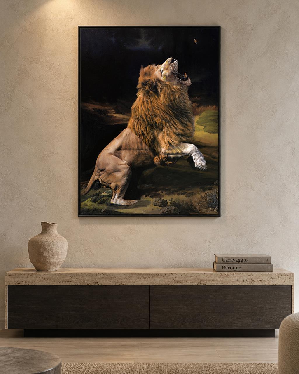 Hervé Bonsard - Le Lion et le Moucheron in-room collector visual