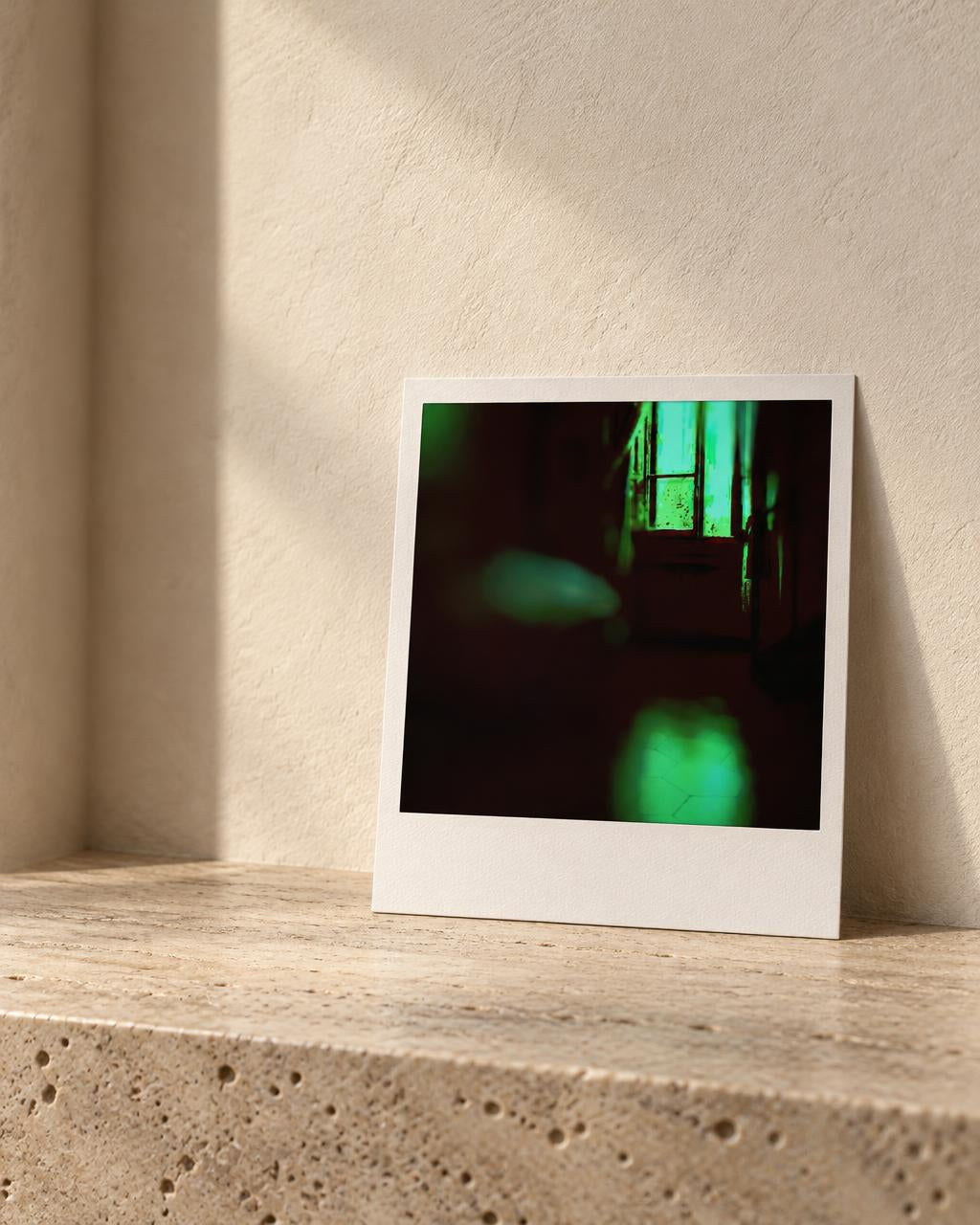 Instant #8 compact 18x20 cm hand-colored Polaroid by Gareth Lloyd in collector interior