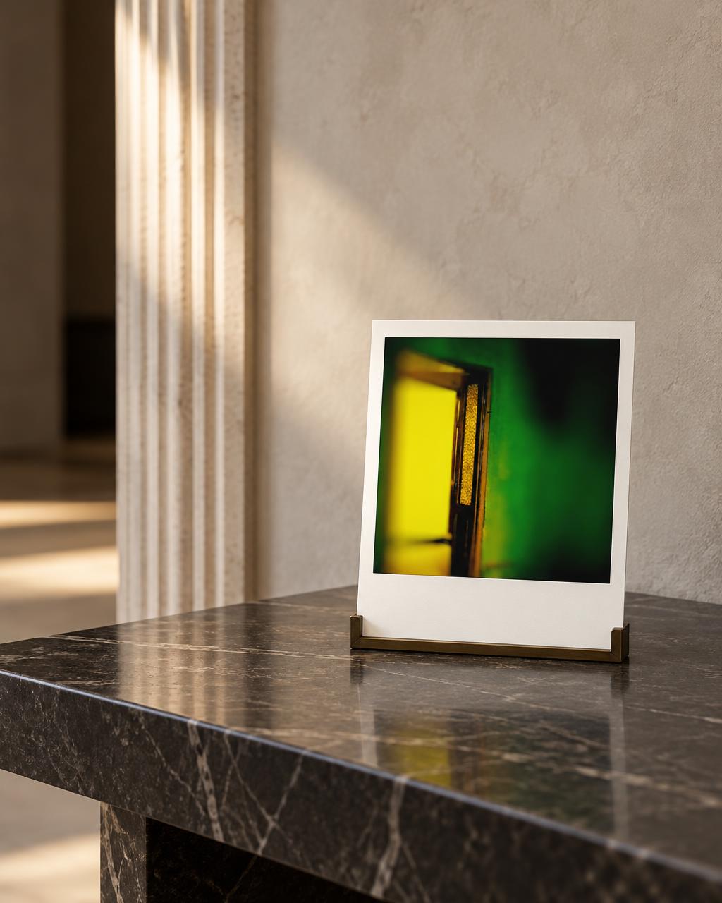 Instant #14 compact 18x20 cm hand-colored Polaroid by Gareth Lloyd in collector interior
