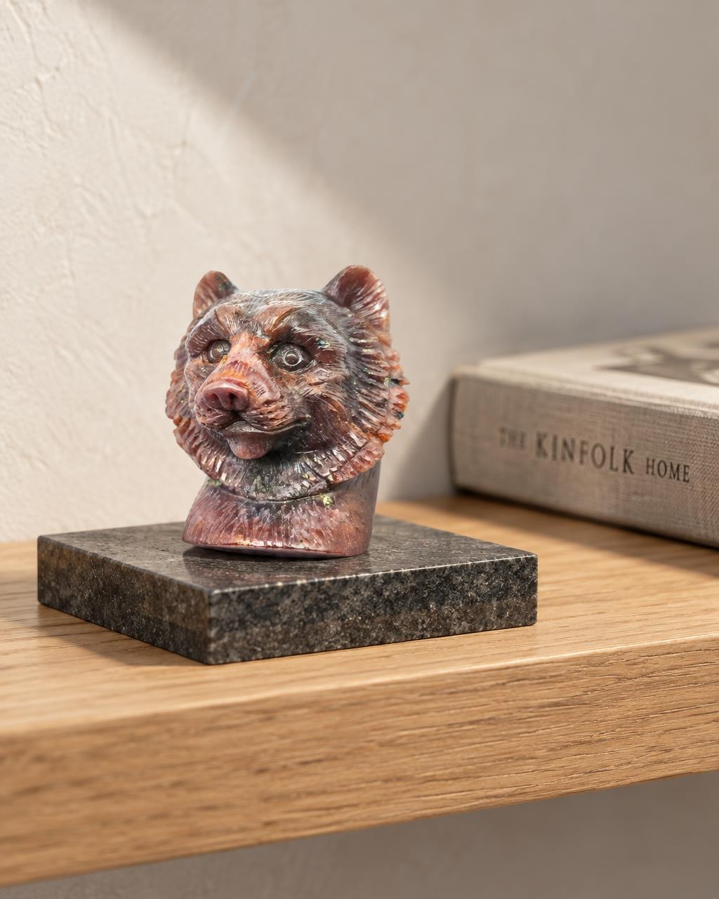 Daniel McKinney - Red Zoisite Bear tabletop in-room collector visual