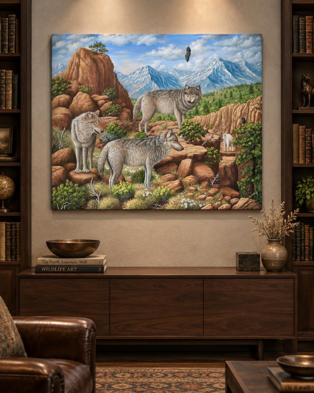Robert Wavra - Scouting the Horizon - Grey Wolves (2012) in-room collector visual
