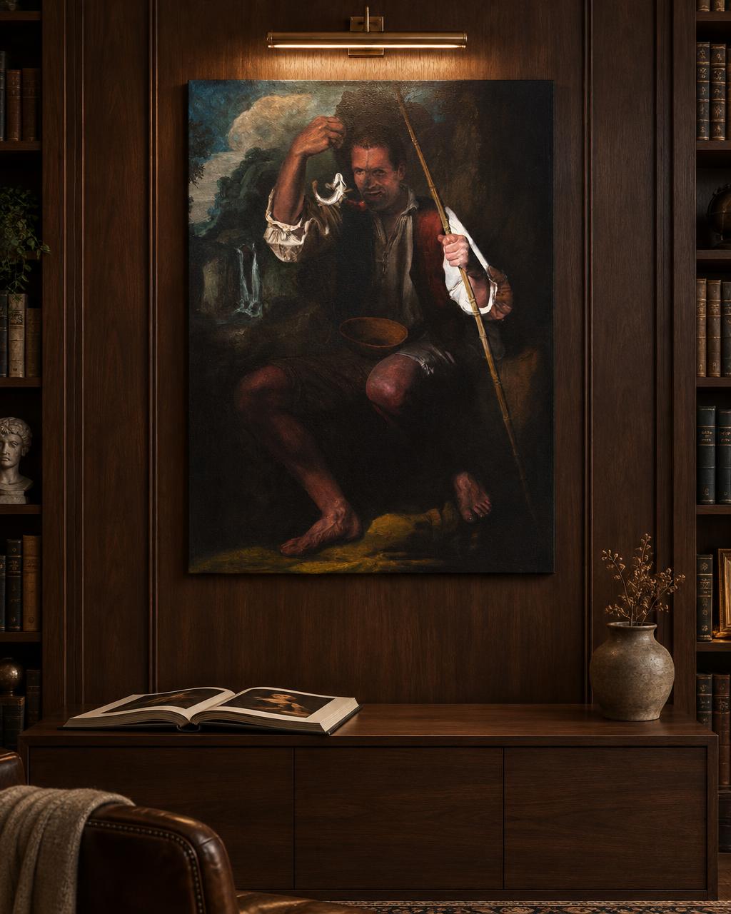 Hervé Bonsard - Le Petit Poisson et le Pêcheur (2024) in-room collector visual