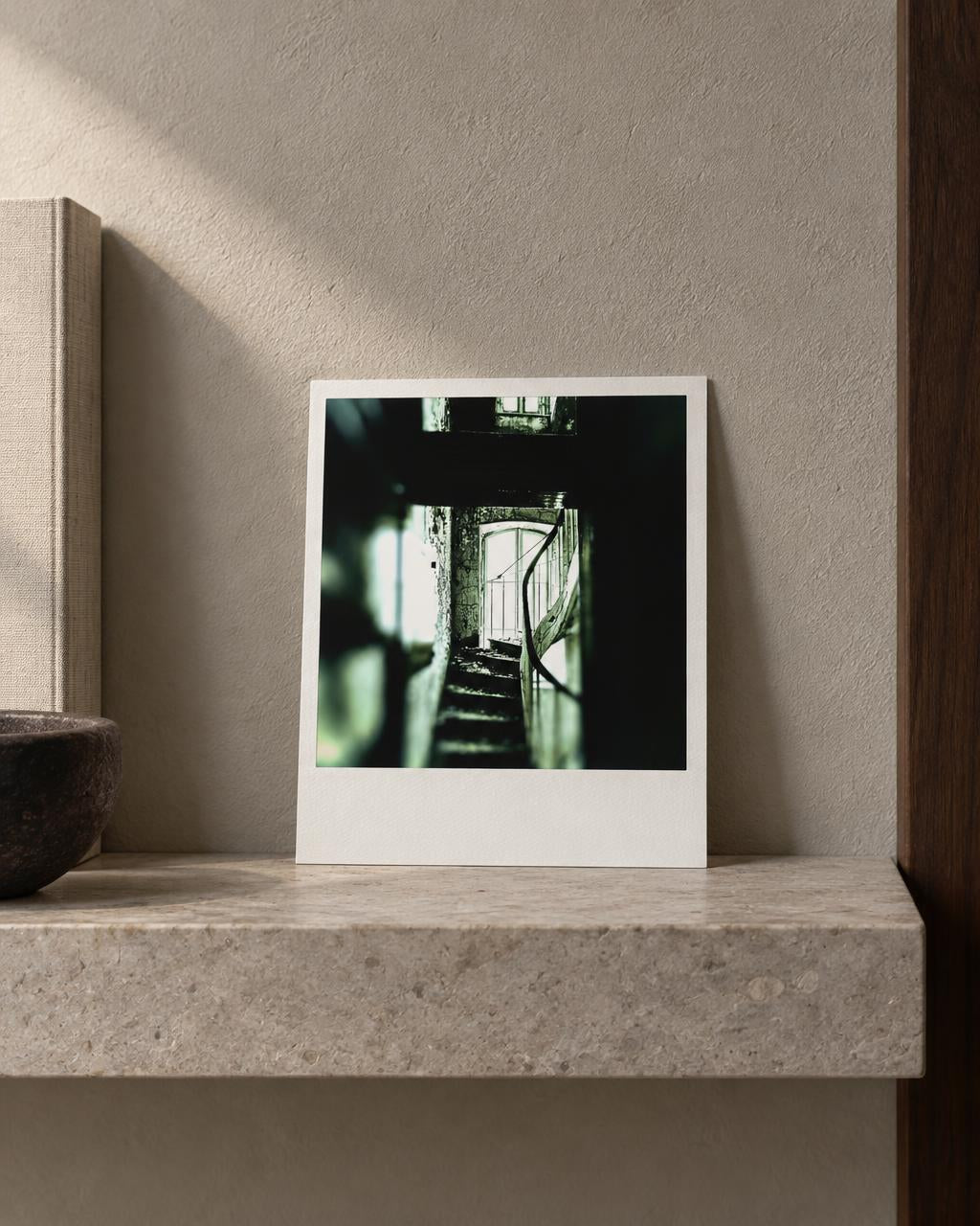 Instant #21 compact 18x20 cm hand-colored Polaroid by Gareth Lloyd in collector interior