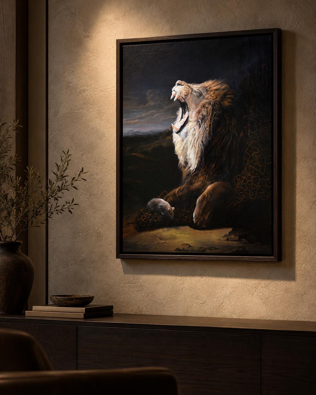 Hervé Bonsard - Le Lion et le Rat in-room collector visual