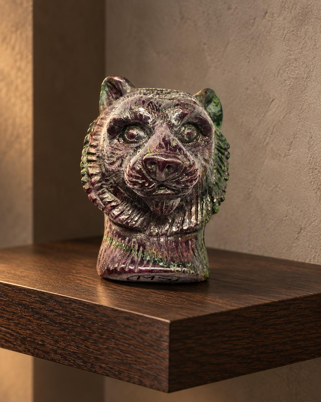 Brown Zoisite Bear by Daniel McKinney in collector residence