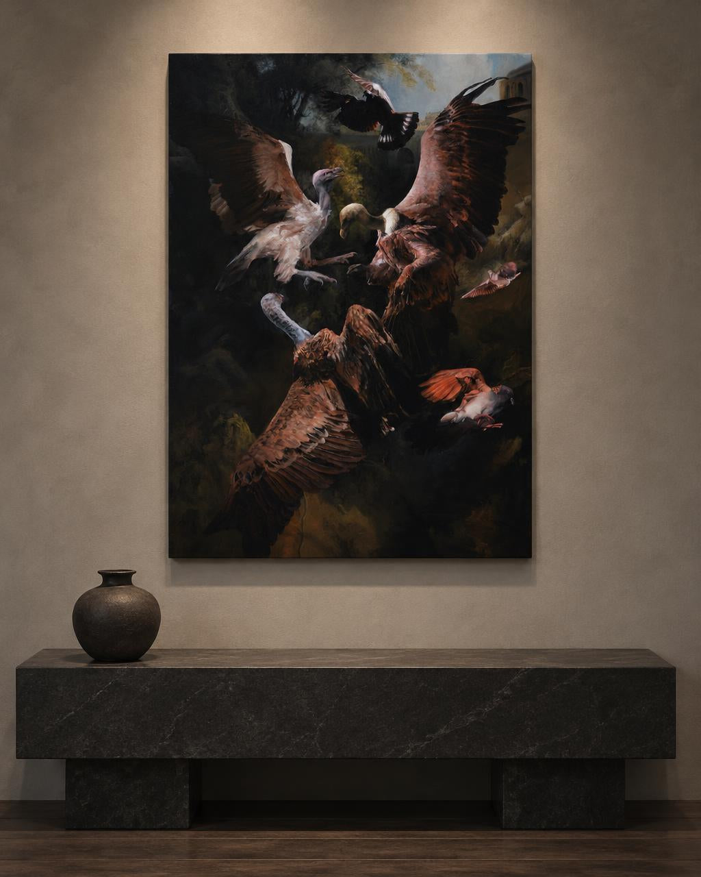 Hervé Bonsard - Les Vautours et les Pigeons (2021) in-room collector visual
